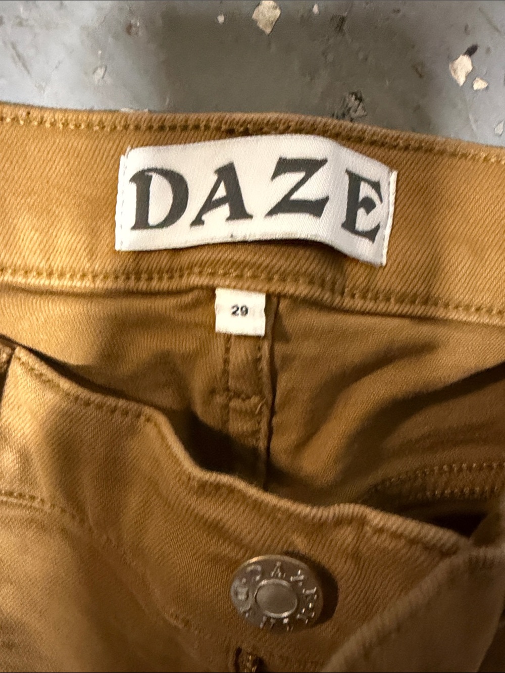 DAF Women's Mustard Brown Straight-Leg Jeans - Picture 2 of 4